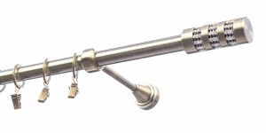 Garnýže kovové jednořadé exclusive mosaz Ø19 mm - Cilinder Krystal