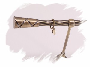 Genua – jednořadé kovové twister garnýže mosaz